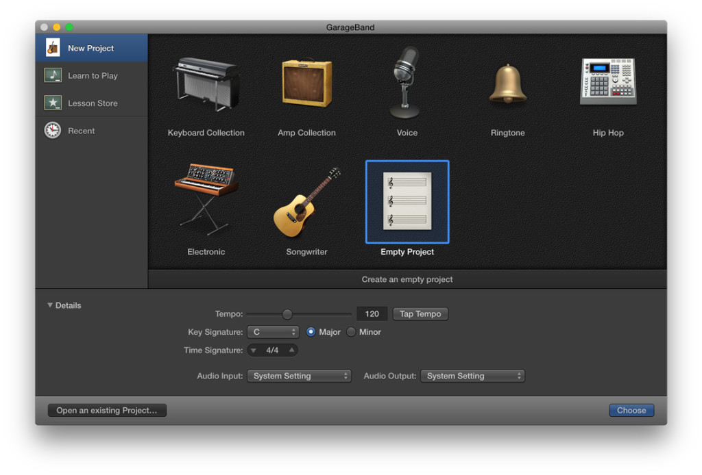 Use GarageBand 10.0.3 to Transpose a Song Imported from iTunes